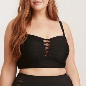 Torrid lattice front wireless bikini top